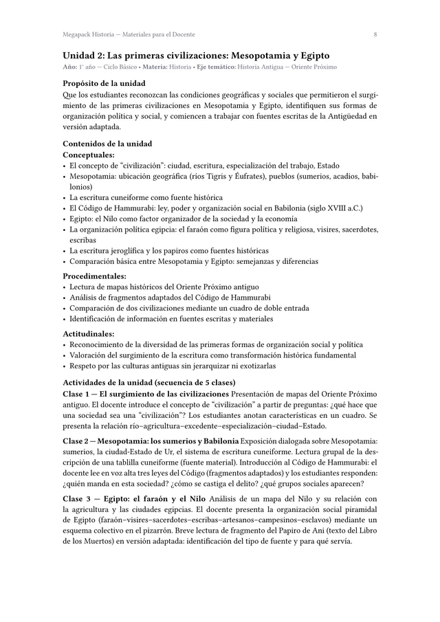 Página interior del Megapack Historia Lista