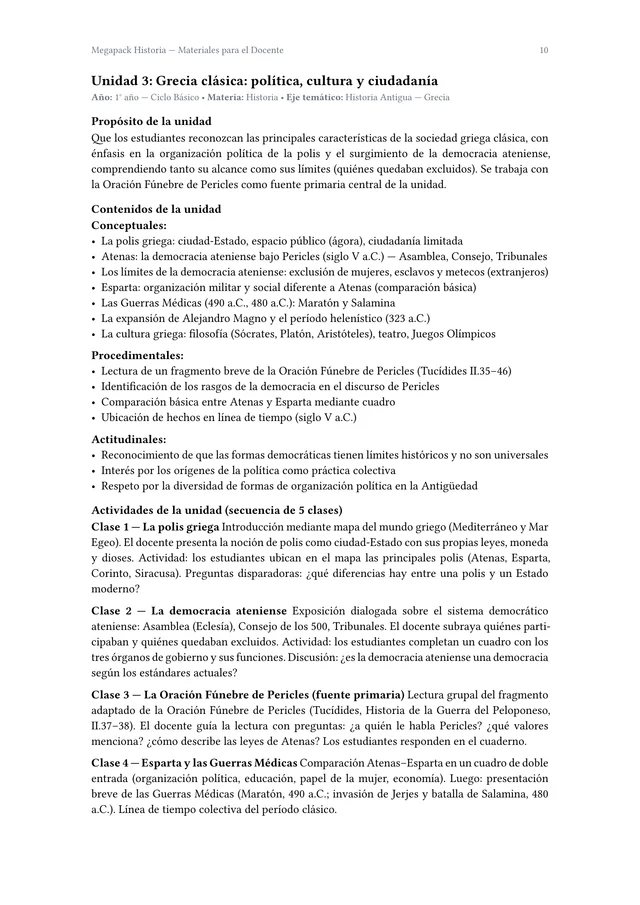 Página interior del Megapack Historia Lista