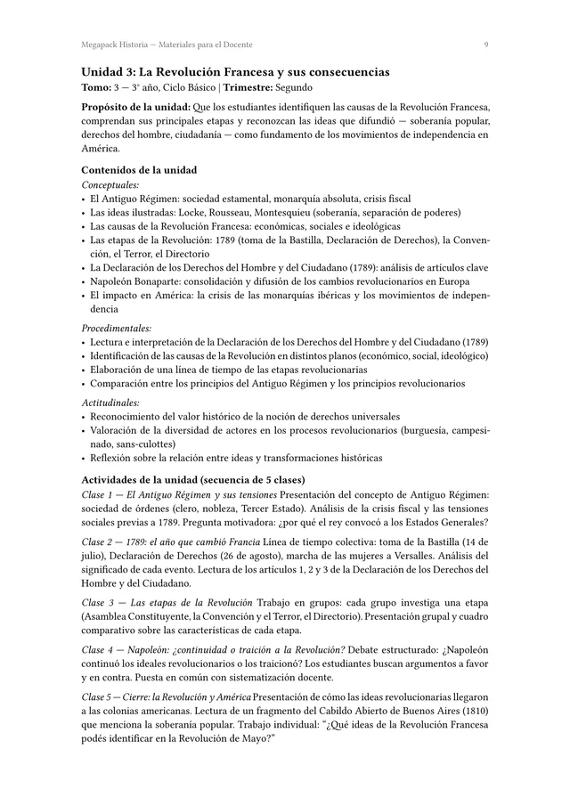 Página interior del Megapack Historia Lista